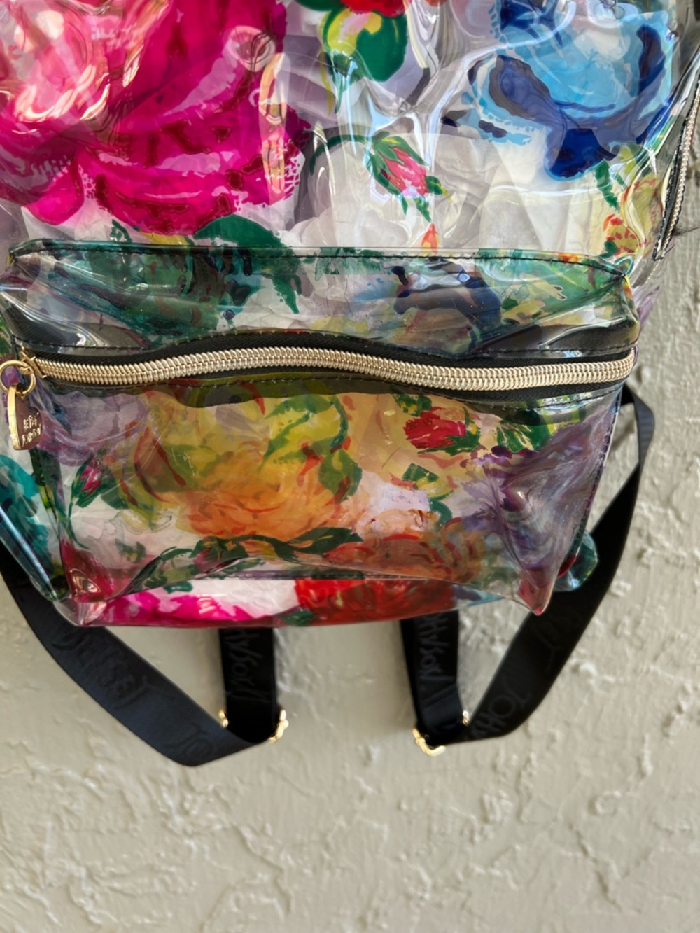 Betsey Johnson Floral Clear Backpack - Pink Multi - Picture 4 of 8